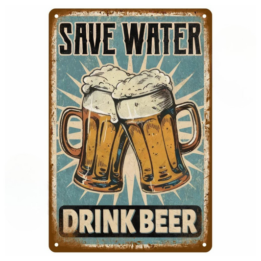 Drink Beer - Metal Sign