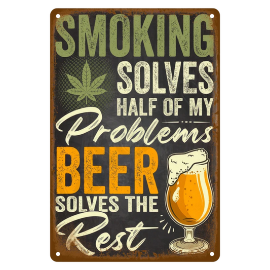 Smoke & Beer - Metal Sign